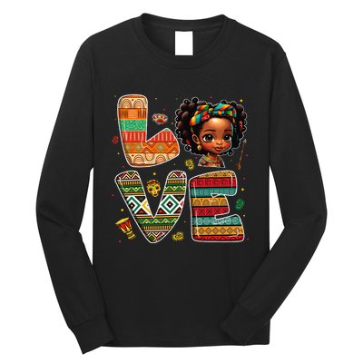 LOVE Black History Month Strong African Long Sleeve Shirt