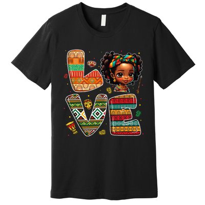 LOVE Black History Month Strong African Premium T-Shirt