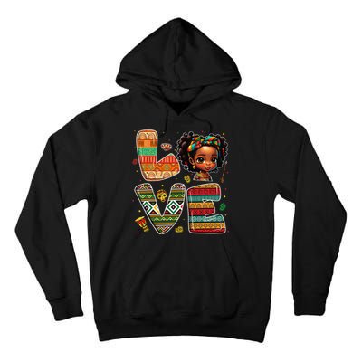 LOVE Black History Month Strong African Tall Hoodie