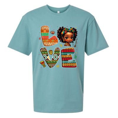 LOVE Black History Month Strong African Sueded Cloud Jersey T-Shirt