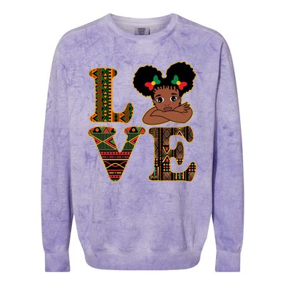 Love Black History Month Cute Pride Colorblast Crewneck Sweatshirt