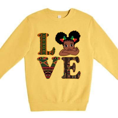 Love Black History Month Cute Pride Premium Crewneck Sweatshirt