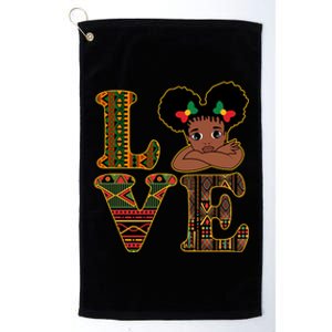 Love Black History Month Cute Pride Platinum Collection Golf Towel