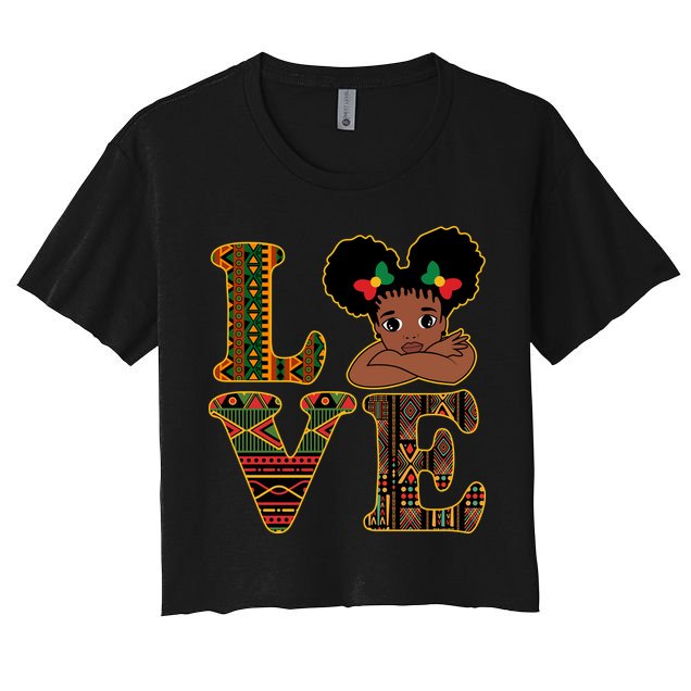 Love Black History Month Cute Pride Crop Top