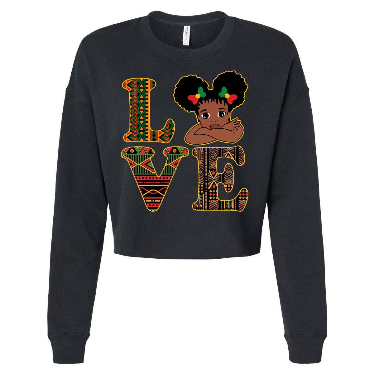 Love Black History Month Cute Pride Cropped Pullover Crew