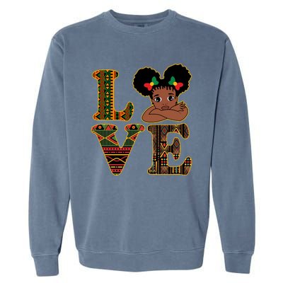 Love Black History Month Cute Pride Garment-Dyed Sweatshirt