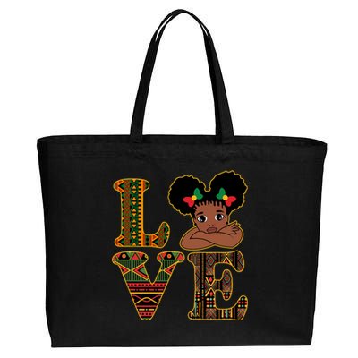 Love Black History Month Cute Pride Cotton Canvas Jumbo Tote