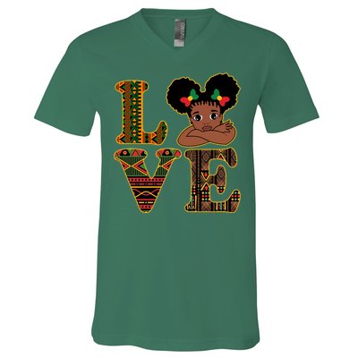 Love Black History Month Cute Pride V-Neck T-Shirt