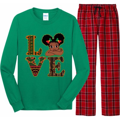 Love Black History Month Cute Pride Long Sleeve Pajama Set