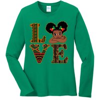 Love Black History Month Cute Pride Ladies Long Sleeve Shirt