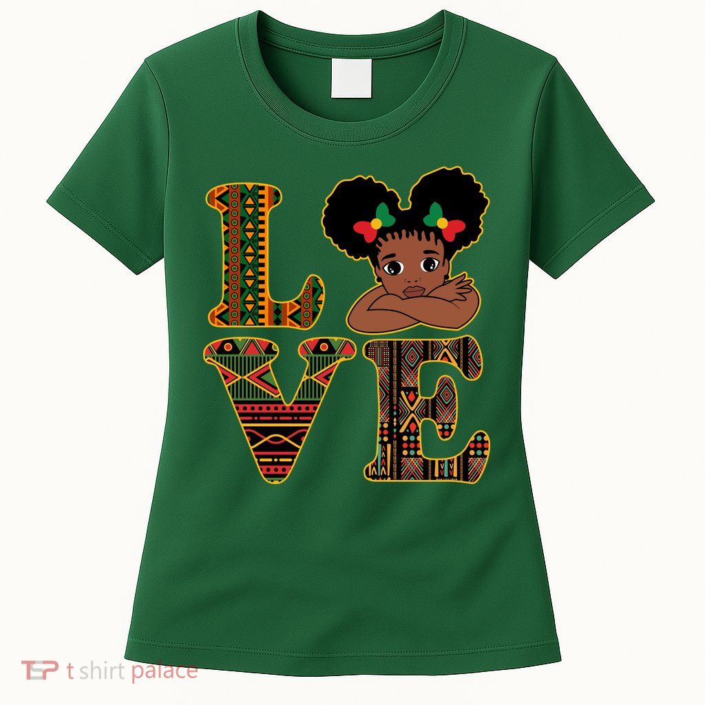 Love Black History Month Cute Pride Womens T-Shirt