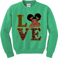 Love Black History Month Cute Pride Kids Sweatshirt