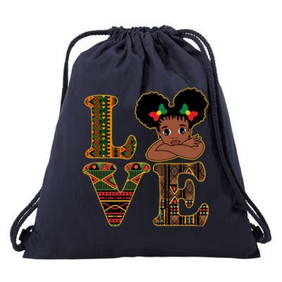 Love Black History Month Cute Pride Drawstring Bag