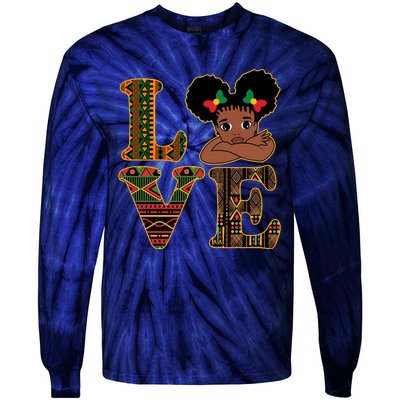 Love Black History Month Cute Pride Tie-Dye Long Sleeve Shirt