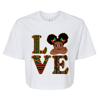 Love Black History Month Cute Pride Bella+Canvas Jersey Crop Tee