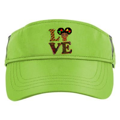 Love Black History Month Strong African Blm Juneteenth Gift Adult Drive Performance Visor