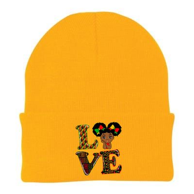 Love Black History Month Strong African Blm Juneteenth Gift Knit Cap Winter Beanie