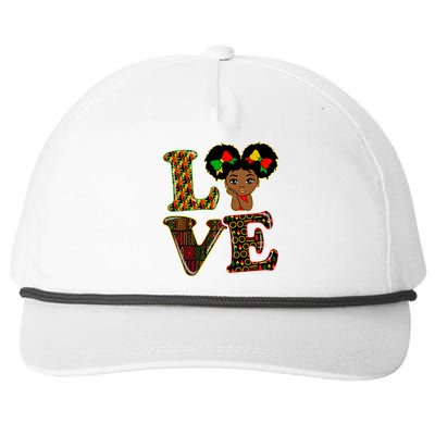 Love Black History Month Strong African Blm Juneteenth Gift Snapback Five-Panel Rope Hat