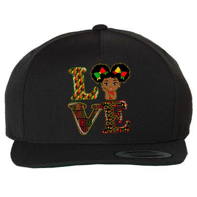 Love Black History Month Strong African Blm Juneteenth Gift Wool Snapback Cap