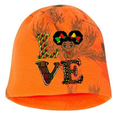 Love Black History Month Strong African Blm Juneteenth Gift Kati - Camo Knit Beanie