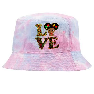 Love Black History Month Strong African Blm Juneteenth Gift Tie-Dyed Bucket Hat