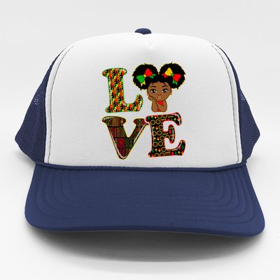 Love Black History Month Strong African Blm Juneteenth Gift Trucker Hat