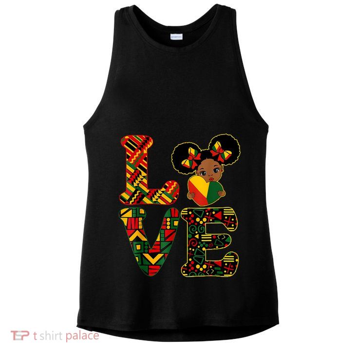 Love Black History Month Strong African Ladies PosiCharge Tri-Blend Wicking Tank