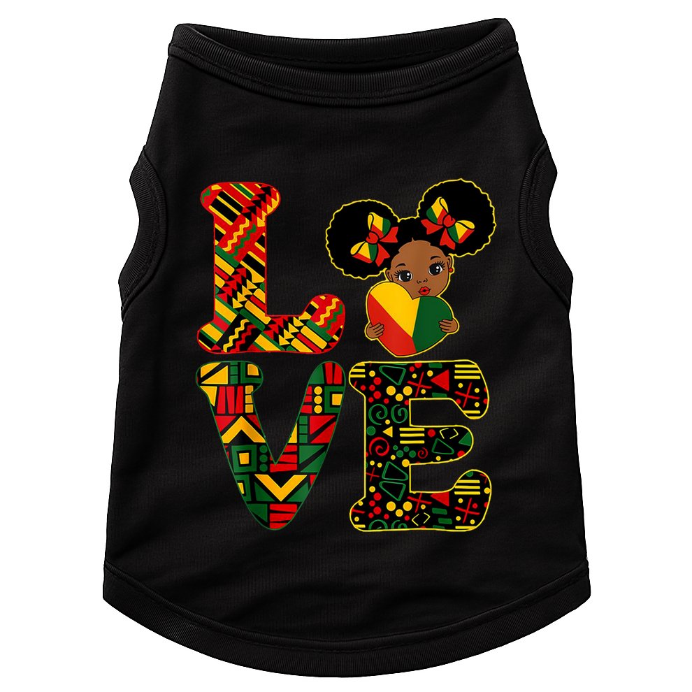 Love Black History Month Strong African Doggie Tank