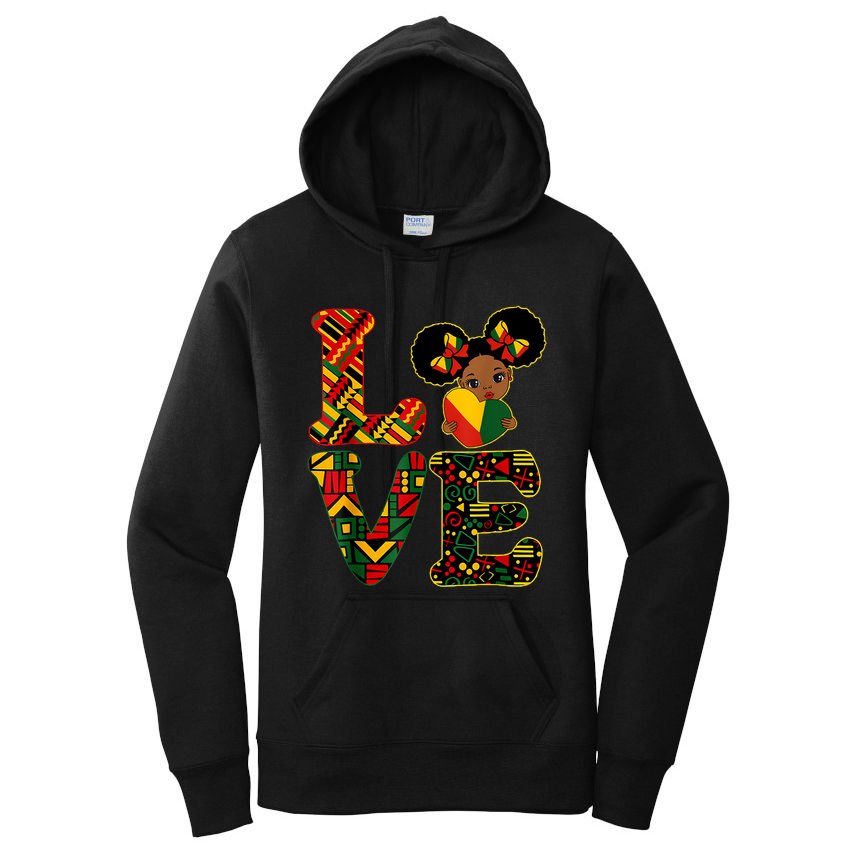 Love Black History Month Strong African Women's Pullover Hoodie