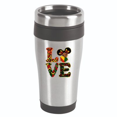 Love Black History Month Strong African 16oz Travel Tumbler