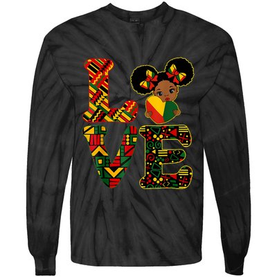 Love Black History Month Strong African Tie-Dye Long Sleeve Shirt