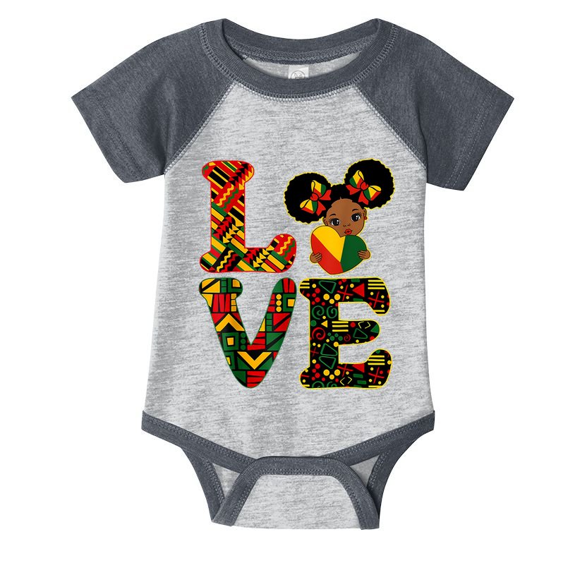 Love Black History Month Strong African Infant Baby Jersey Bodysuit