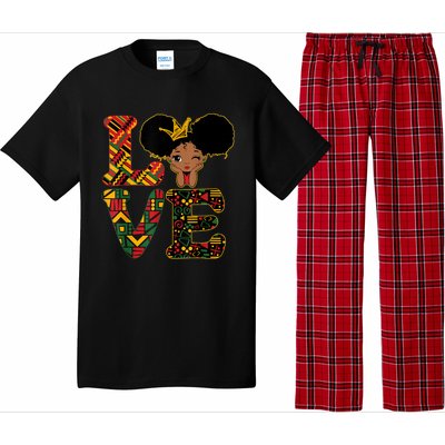 Love Black History Month Strong African Funny Gift Pajama Set