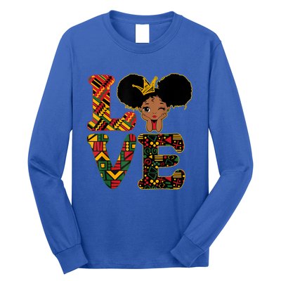 Love Black History Month Strong African Funny Gift Long Sleeve Shirt