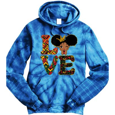 Love Black History Month Strong African Funny Gift Tie Dye Hoodie