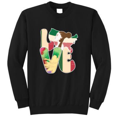 LOVE Black History Month Strong African Girl Gift Sweatshirt