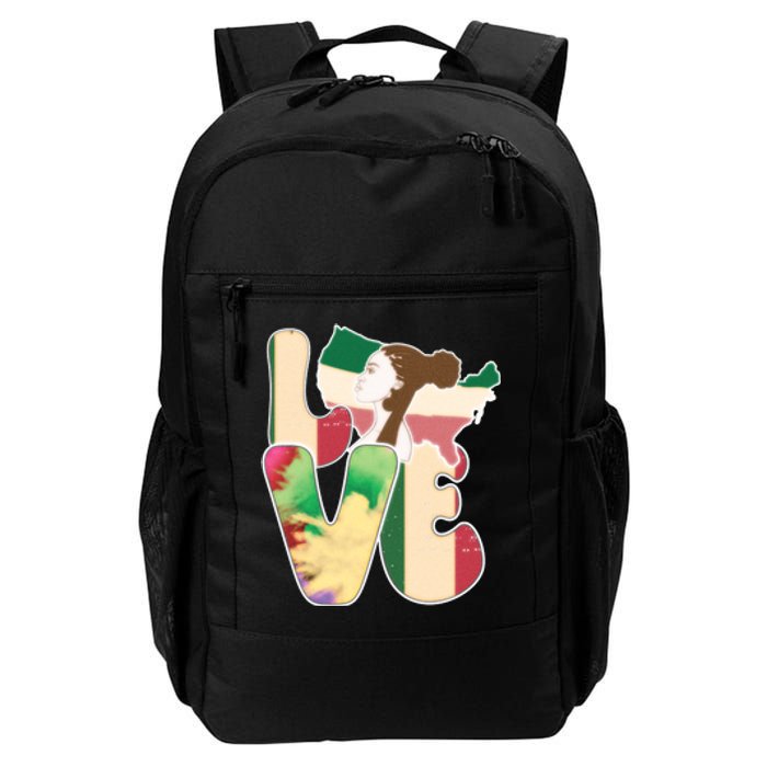 LOVE Black History Month Strong African Girl Gift Daily Commute Backpack