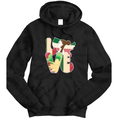 LOVE Black History Month Strong African Girl Gift Tie Dye Hoodie