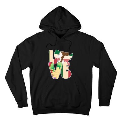 LOVE Black History Month Strong African Girl Gift Tall Hoodie