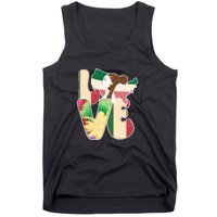 LOVE Black History Month Strong African Girl Gift Tank Top