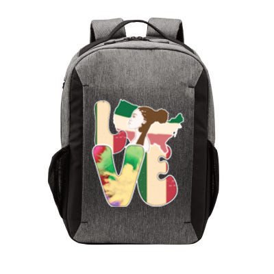 LOVE Black History Month Strong African Girl Gift Vector Backpack