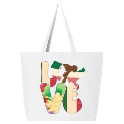 LOVE Black History Month Strong African Girl Gift 25L Jumbo Tote