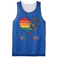 Lgbt Butterfly Heart Rainbow Love Is Love Lesbian Pride Gift Mesh Reversible Basketball Jersey Tank