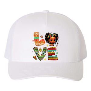 Love Black History Month Strong African Girl Yupoong Adult 5-Panel Trucker Hat