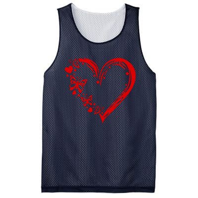 Love Butterfly Heart Mesh Reversible Basketball Jersey Tank