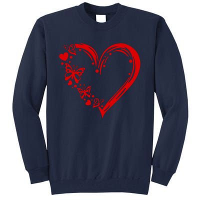 Love Butterfly Heart Tall Sweatshirt