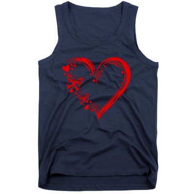 Love Butterfly Heart Tank Top