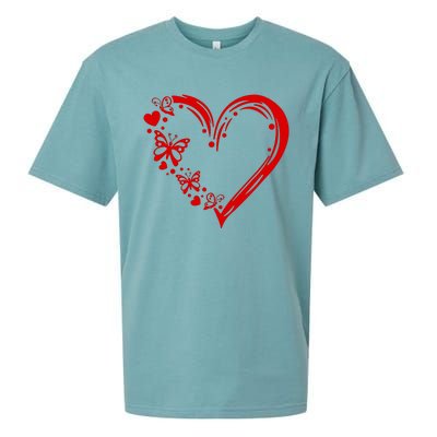 Love Butterfly Heart Sueded Cloud Jersey T-Shirt