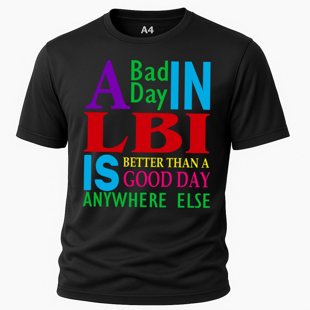 LBI Long Beach Island Good Day Cooling Performance Crew T-Shirt
