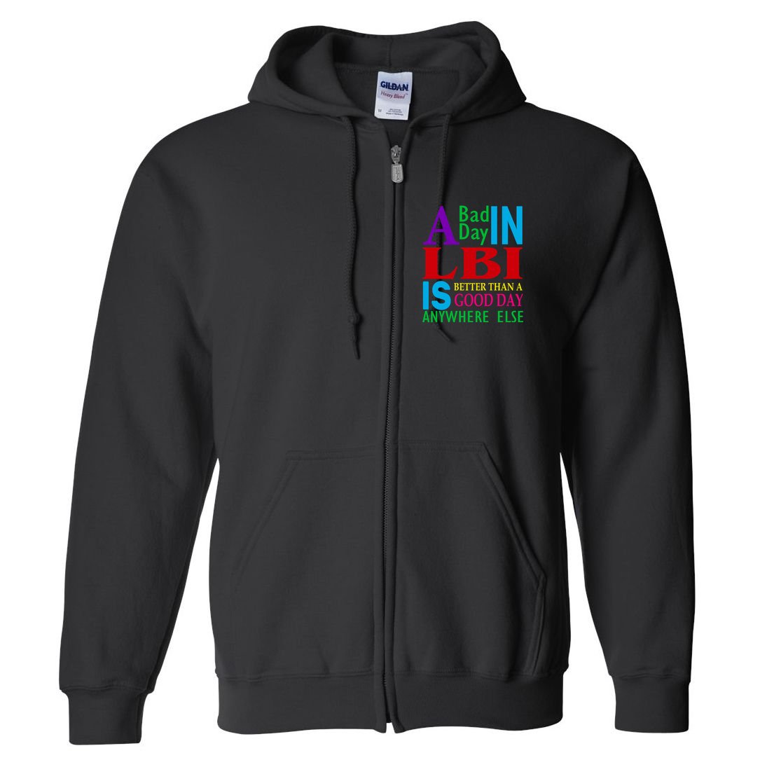 LBI Long Beach Island Good Day Full Zip Hoodie
